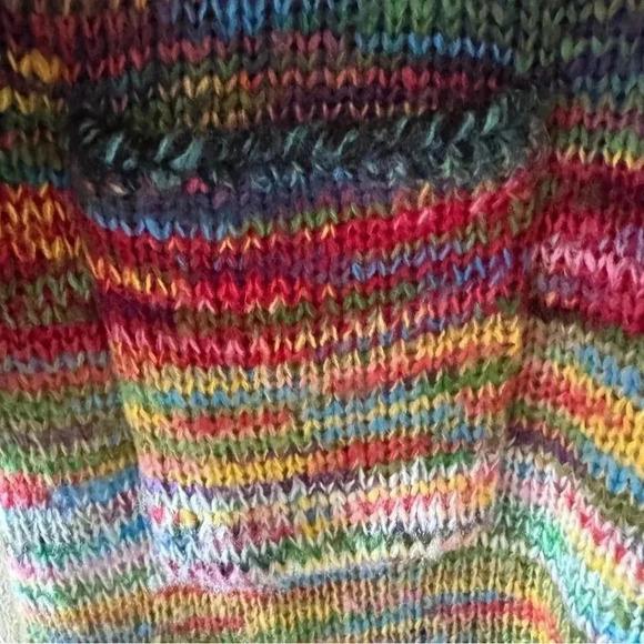 Ultra Flirt Turtleneck Knit Sweater Dress Front Pockets Colorful Artsy Sz 1X - Picture 6 of 9